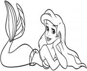 Coloriage ariel petite fille de la reine athena