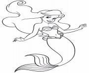 Coloriage princesse ariel la petite sirene