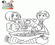 Coloriage colette tatou remy alfredo linguini