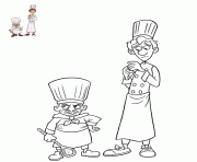 Coloriage skinner et alfredo linguini ratatouille