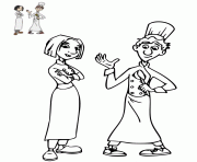 Coloriage colette tatou et alfredo linguini de ratatouille