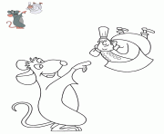 Coloriage remy et gusteau de ratatouille