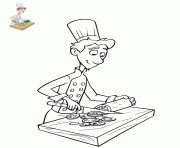 Coloriage alfredo linguini coupe des legumes ratatouille