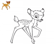 Coloriage bambi disney film 1942