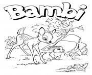 Coloriage bambi panpan disney