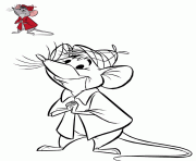 Coloriage souris roquefort Aristochats