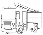 Coloriage fire truck pour enfants