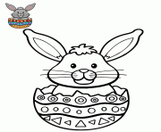 Coloriage lapin a queue blanche sort dun oeuf