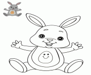 Coloriage bebe lapin avec un tshirt oeuf de paques