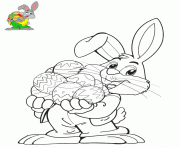 Coloriage lapin bugs bunny gris blanc