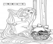 Coloriage princesse raiponce oeufs de paques disney