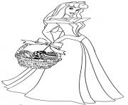 Coloriage cendrillon princesse oeufs paques disney