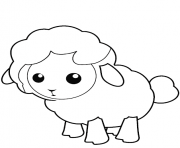 Coloriage mouton agneau petit facile