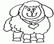 Coloriage mouton avec un coeur