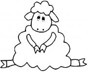 Coloriage mouton assis