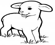 Coloriage agneau le jeune mouton