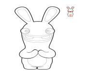 Coloriage lapin cretin dessin anime