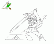 Coloriage epee de legende zelda master sword