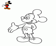 Coloriage mickey mouse symbole de disney land