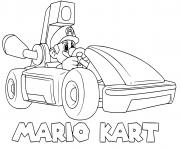 Coloriage mario kart 8 deluxe mario pret pour la course formule 1