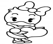 Coloriage daisy duck bebe cute