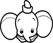 Coloriage dumbo bebe kawaii