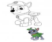 Coloriage Rocky Adore Le Camion De Recyclage Paw Patrol