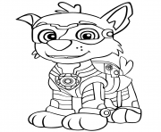 Coloriage Paw Patrol Mighty Pups Rockys