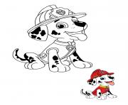 Coloriage Marcus Le Dalmatien Pompier Paw Patrol