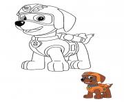 Coloriage Zuma Labrador Retriever Est Le Sauveteur En Mer Avec Scooter De Mer Ou Sous Marin Paw Patrol