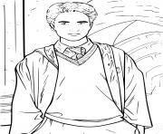 Coloriage cedric diggory eleve de poudlard