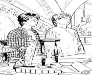 Coloriage harry et ron cours sur la magie