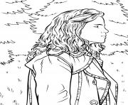 Coloriage hermione dans les bois