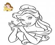 Coloriage princesse la belle