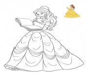 Coloriage princesse disney la belle