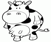 Coloriage vache debout rigolo