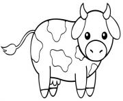 Coloriage vache kawaii