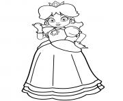 Coloriage princesse peach du royaume champignon