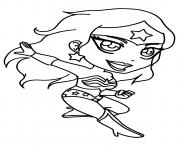 Coloriage super fille wonderwoman