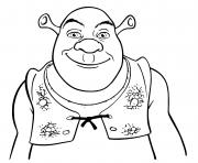 Coloriage shrek ogre heureux