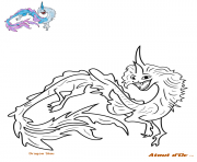 Coloriage dragon sisu raya disney