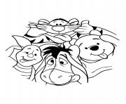 Coloriage classique disney tigrou winnie porcinet bourriquet