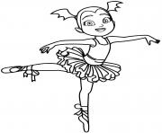 Coloriage vampirina fait du ballet