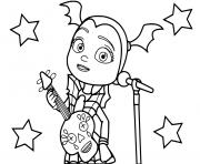 Coloriage vampirina chanteuse et guitariste