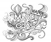 Coloriage mardi gras masque celebration