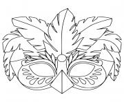 Coloriage masque carnaval mardi