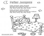 Coloriage frere jacques frere jacques dormez vous comptine berceuse avec paroles