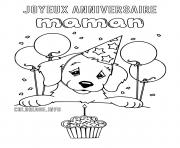 Coloriage joyeux anniversaire maman