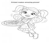 Coloriage cricket prepare une bonne pizza butterbean cafe