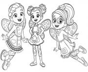 Coloriage butterbean dazzle poppy les fees princesses filles